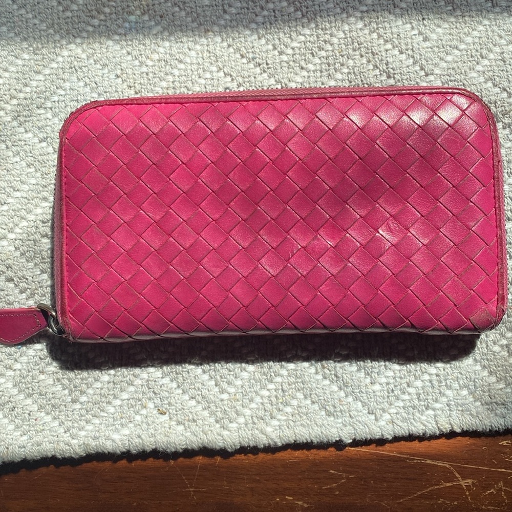 Bottega Veneta  zip around wallet - pink - Picture 2 of 16